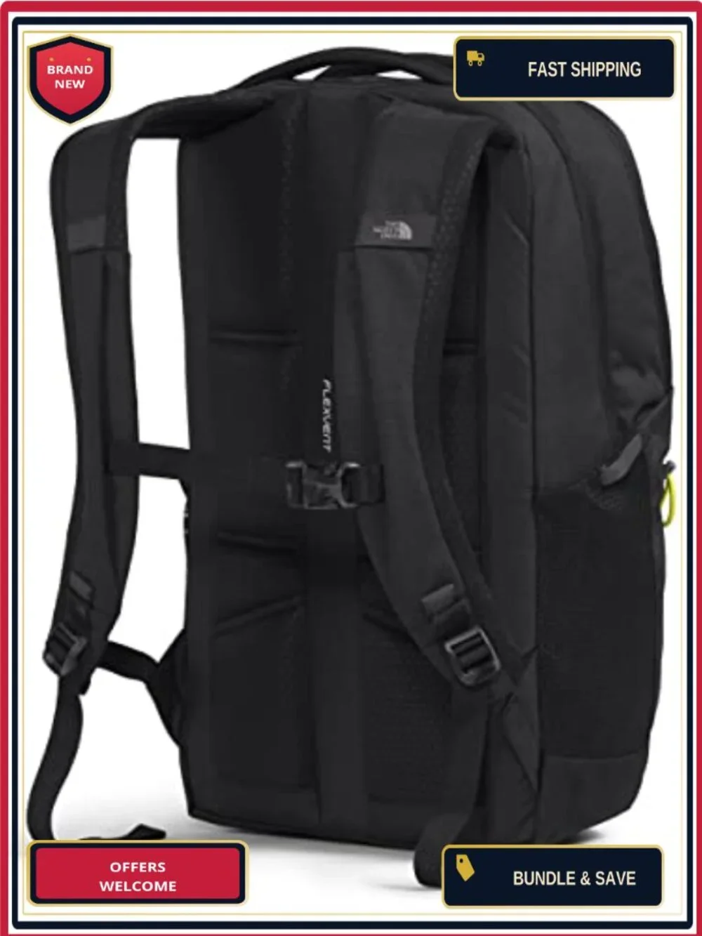 North Face Jester Backpack - 28L Laptop Backpack w/ Padded Sleeve & Fleece Lined